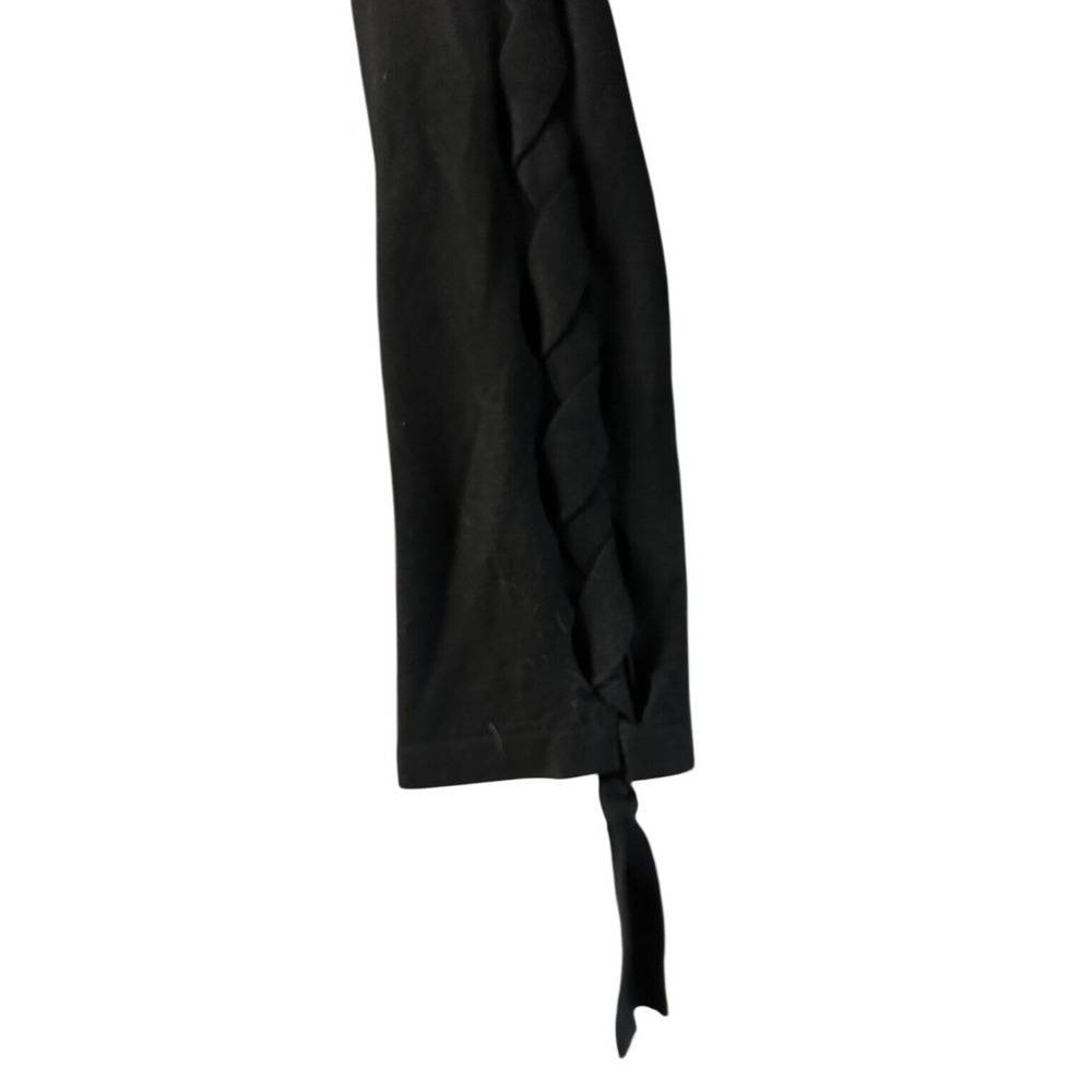NWT Vince Camuto Womens Long Lace Sleeve Pullover V Neck Black Sweater Size PM - Picture 6 of 12